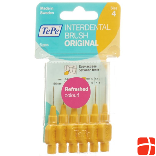 TePe Interdental Brush 0.7mm gelb Blist 6 Stk
