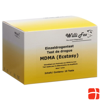 Willi Fox Drogentest MDMA Ecstasy einzel Urin 10 Stk