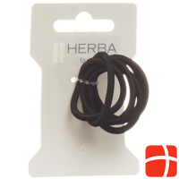 Herba hair tie 3.8cm black 6 pcs