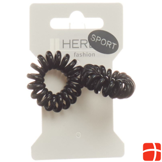 Herba hair tie 3.8cm black 2 pcs