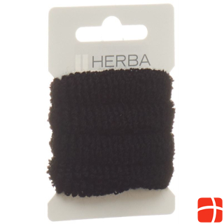 Herba hair tie 4cm terry black 4 pcs