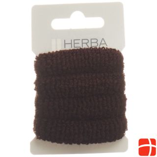 Herba hair tie 4cm terry brown 4 pcs