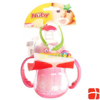 Nuby wide mouth bottle Starter Cup with handles. Beak teat