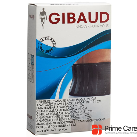 GIBAUD lumbar support belt anatomical 21cm Gr3 102-114cm