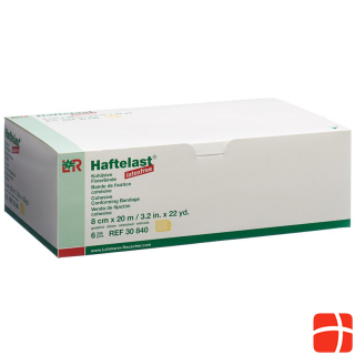 Haftelast latex free cohesive fixation bandage 8cmx20m yellow 6 pcs.