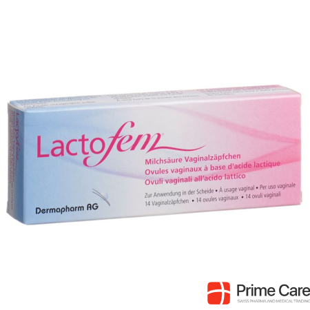 Lactofem Lactic Acid Vaginal Suppositories 14 pcs.