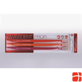 Swissdent Whitening Toothbrush Trio red orange purple soft