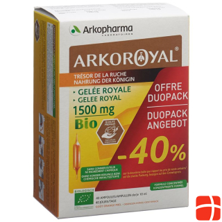 Arkoroyal Royal Jelly Trinkamp 1500 mg Bio Duo 2 x 20 pcs