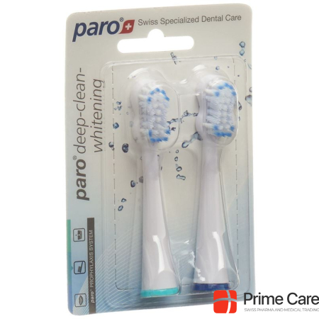 Paro deep clean whitening replacement toothbrush sonic 2 pcs.