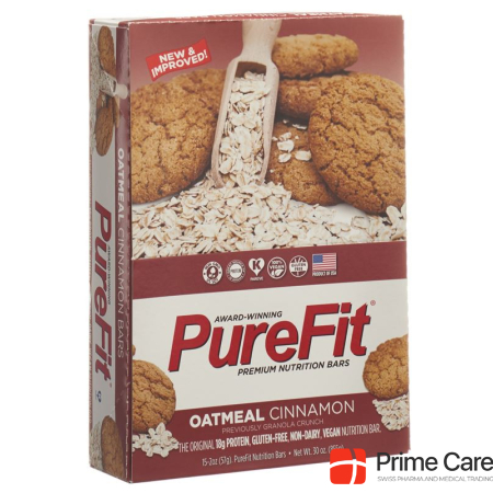 PureFit Protein Bar Oatmeal Cinnamon 100% Vegan 15 x 57 g