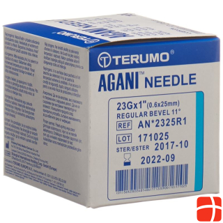 Terumo Agani Disposable Cannula 23G 0.6x25mm blue 100 pcs.