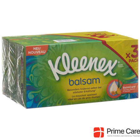 Kleenex Balsam Handkerchiefs Box Trio 3 x 60 pcs