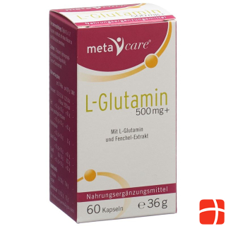 metacare L-Glutamine Caps 500 mg 60 Capsules
