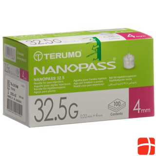 Terumo Pen Needle NANOPASS 32.5G 0.22x4mm Канюля для инъекций P