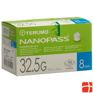 Terumo Pen Needle NANOPASS 32.5G 0.22x8mm Канюля для инъекций P