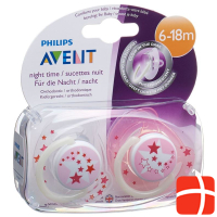 Avent Philips Soother Night 6-18 months pink