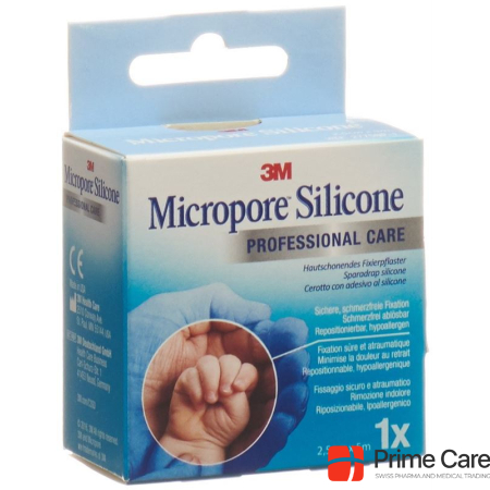 3M Micropore Silicone Sticking Plaster 2.5cmx5m
