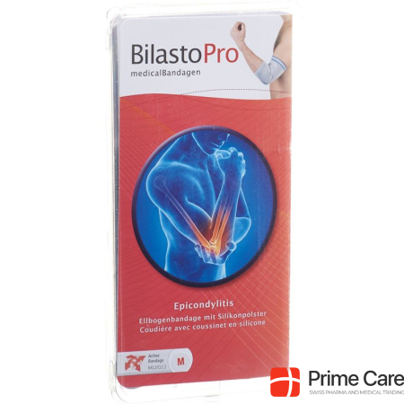 Bilasto Pro Epicondylitis Ellbogenbandage XL grau mit Silikonpol