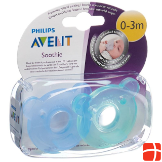 Avent Philips Soothie Nuggi blue/green 0-3 months 2 pcs