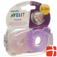 Avent Philips Прорезыватель Nuggi розовый/фиолетовый 0-3 месяца 2шт