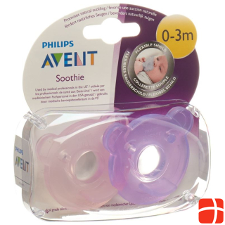 Avent Philips Soothie Nuggi pink/purple 0-3 months 2 pcs
