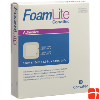 Foam Lite Convatec silicone foam dressing 15x15cm 10 pcs.