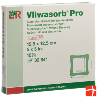 Vliwasorb Pro Super Absorbent Wound Dressing 12.5x12.5cm 10 pcs.