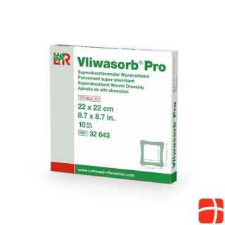Vliwasorb Pro Суперабсорбирующая раневая повязка 22x22 см 10 шт.