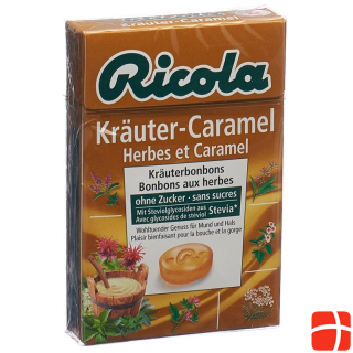 Ricola herbs caramel without sugar with stevia box 50 g
