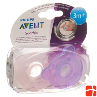 Avent Philips Soothie Nuggi pink/violett 3-6 Monate 2 Stk