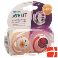 Avent Philips soother animal 6-18 months girl 2 pcs