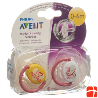 Avent Philips soother Ilove-Kiss 0-6 months Girl 2 pcs