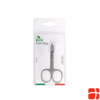 Borghetti nail scissors with tower tip curved steel nickel plated Kl