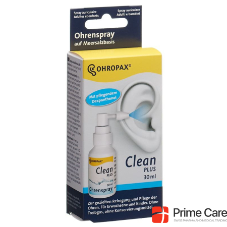 Ohropax Clean Plus sea salt based ear spray 30 ml