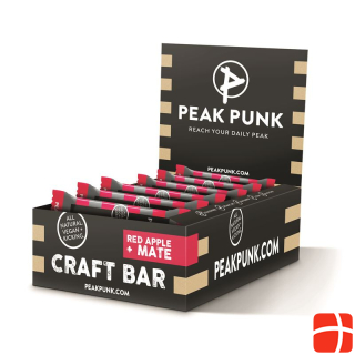 Peak Punk Organic Craft Bar Display Wild Apple & Mate 15 x 38 g