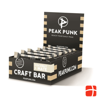 Peak Punk Organic Craft Bar Display Coconut & Mate 15 x 38 g