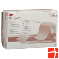 3M Micropore рулонная штукатурка без диспенсера 50ммx9,14м белая 6 шт.