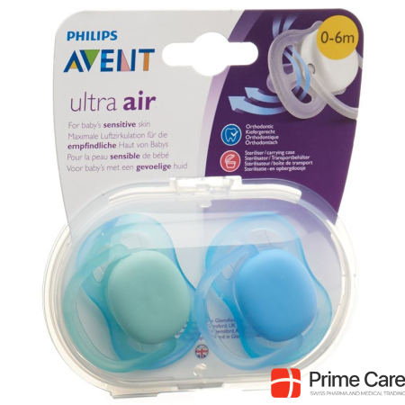 Avent Philips pacifier ultra air 0-6 months plain boys 2 