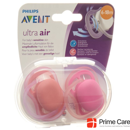 Avent Philips pacifier ultra air 6-18 months plain girl 