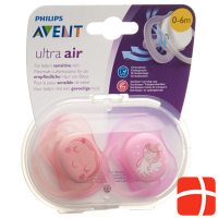 Avent Philips pacifier ultra air 0-6 months angel girl 2 pcs