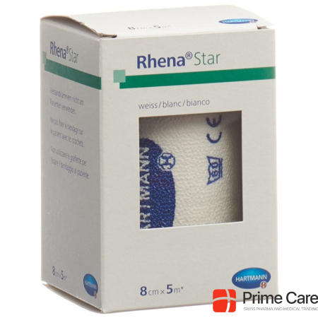Эластичные бинты Rhena Star 8смx5м белые