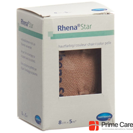Rhena Star elastic bandages 8cmx5m skin colored