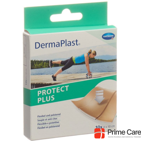 Dermaplast ProtectPlus 8смx10см 10 шт.
