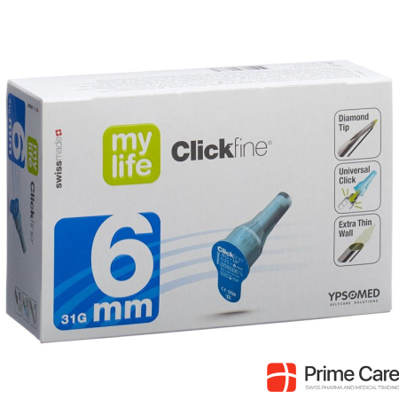 mylife Clickfine Pen needles 6mm 31G 100 pcs.