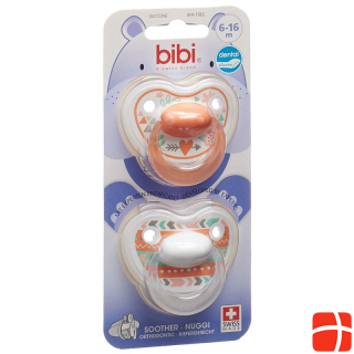 bibi Nuggi Happiness Dental Silicone 6-16 M with Ring Trends DUO M
