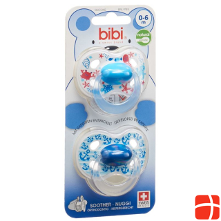 bibi Nuggi Happiness Natural Silicone 0-6 M with Ring Trends DUO M