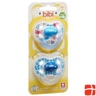 bibi Nuggi Happiness Natural Silicone 16+ M with Ring Trends DUO M