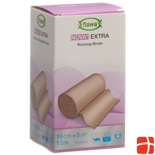 Flawa Nova Extra short-stretch bandage 10cmx5m skin colored