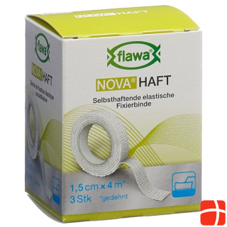 Flawa Nova Adhesive Cohesive Gauze Bandage 1.5cmx4m 3 pcs.