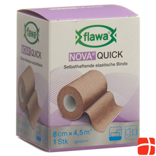 Flawa Nova Quick cohesive rice bandage 8cmx4.5m skin colored